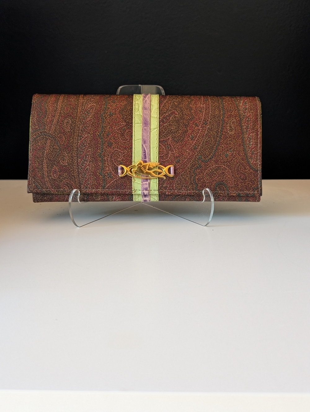 Etro Paisley Long Wallet Made in Italy